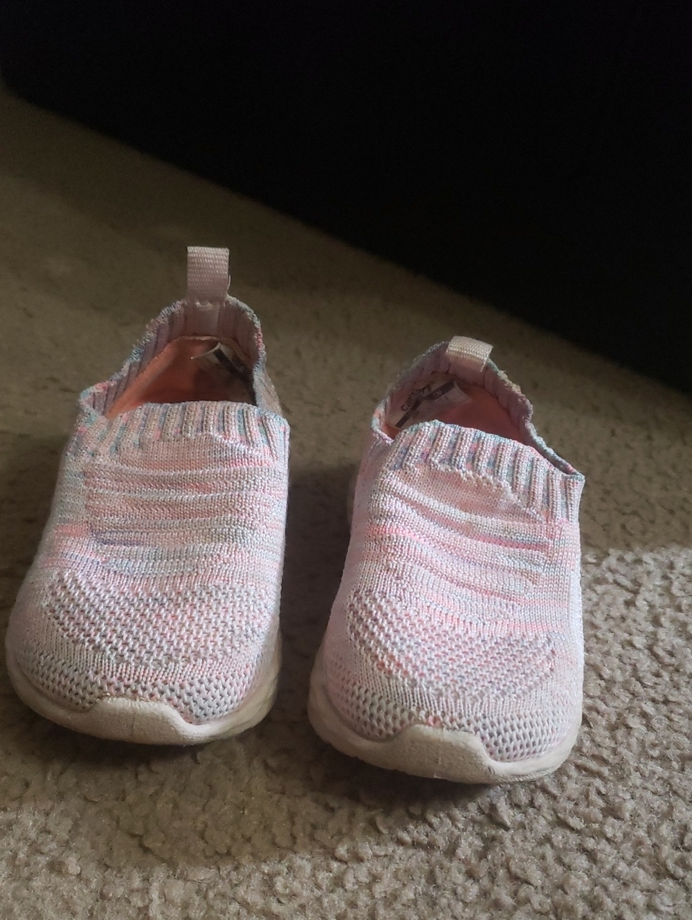 Carter's Little Girls Knit Slip-On Sneakers - Light Pink